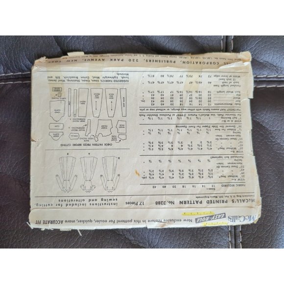 3288 Vintage McCalls SEWING Pattern Misses 1950s Long Sleeves A Line Dress - Picture 3 of 4